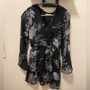 Black floral dress